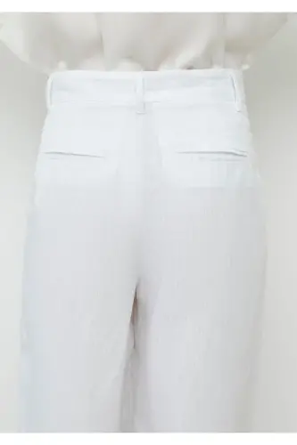 Beyaz Culotte Pantolon 1010781-70057 - Beyaz-70057 - 6