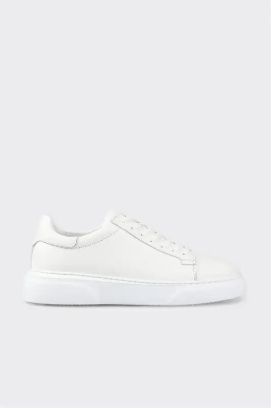 Beyaz Deri Erkek Günlük Ayakkabı - Beyaz - ELLE SHOES