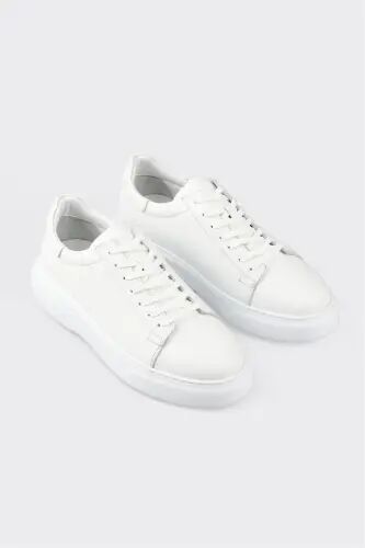 Beyaz Deri Erkek Günlük Ayakkabı - Beyaz - ELLE SHOES (1)
