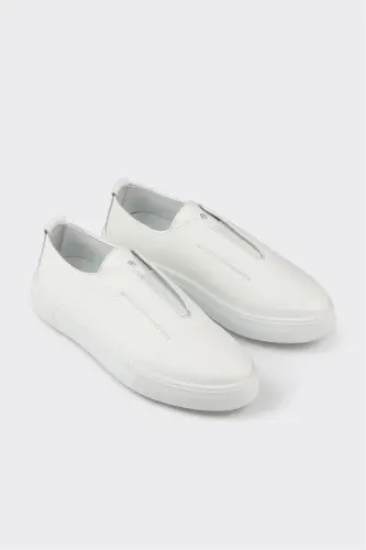 Beyaz Deri Erkek Günlük Ayakkabı - Beyaz - ELLE SHOES (1)
