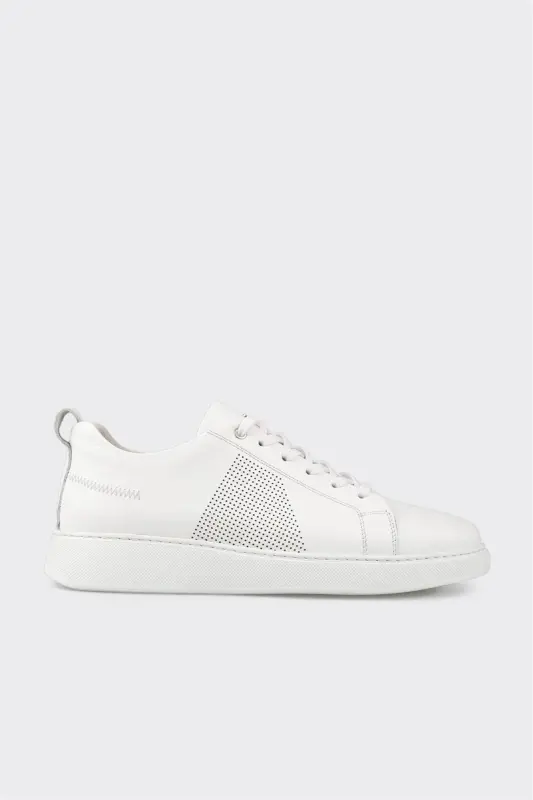 Beyaz Deri Erkek Spor Ayakkabı - Beyaz - ELLE SHOES