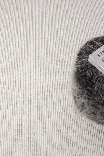 Beyaz Dokuma Halı Salon Oturma Odası Yatak Çocuk Odası Koridor Halısı Yolluk BEYAZ-Beyaz 77 - 3