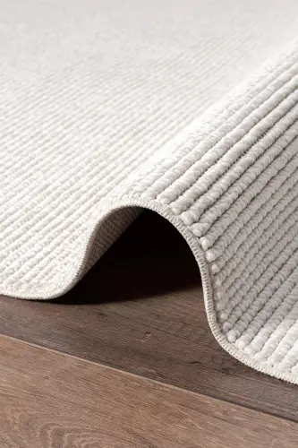 Beyaz Dokuma Halı Salon Oturma Odası Yatak Çocuk Odası Koridor Halısı Yolluk BEYAZ-Beyaz 77 - 1