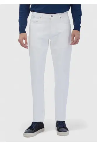Beyaz Düz Regular Fit Denim %100 Pamuk Pantolon - Beyaz - RAMSEY (1)