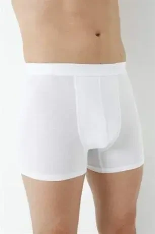 Beyaz Erkek Boxer 10'lu Paket Pamuklu Esnek Kumaş - 4