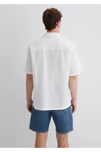 Beyaz Gömlek Loose Fit / Bol Rahat Kesim 0211519-70057-Beyaz - 5