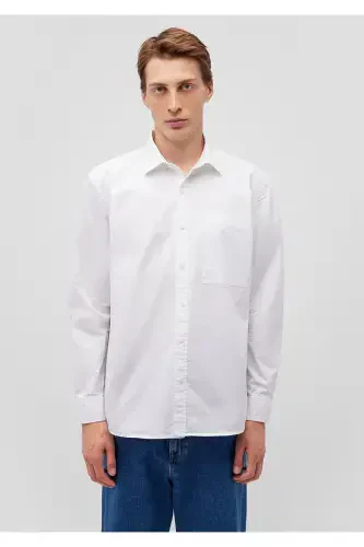 Beyaz Gömlek Regular Fit / Normal Kesim 0211113-620-Beyaz - 4