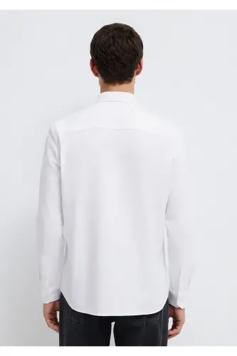 Beyaz Gömlek Regular Fit / Normal Kesim 0211199-620 - Beyaz-620 - 5