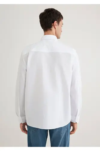 Beyaz Gömlek Regular Fit / Normal Kesim 0211527-620 - Beyaz-620 - 4