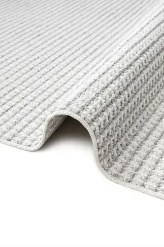Beyaz Gri Yumuşak Dokulu Halı Kilim Salon Mutfak Koridor Yolluk Dokuma Makine Halısı 0014-Açık Gri - 1