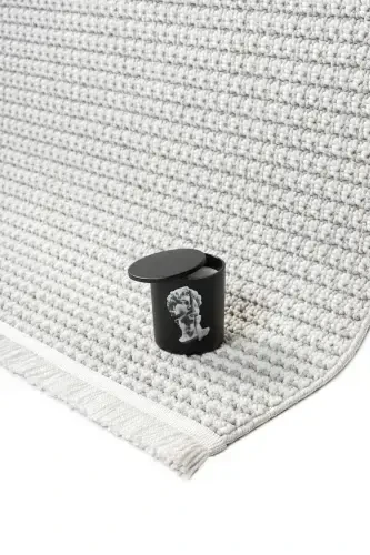 Beyaz Gri Yumuşak Dokulu Halı Kilim Salon Mutfak Koridor Yolluk Dokuma Makine Halısı 0014-Açık Gri - 3