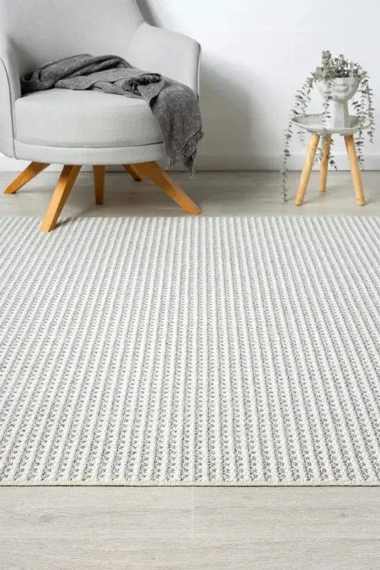 Beyaz Gri Yumuşak Dokulu Halı Kilim Salon Mutfak Koridor Yolluk Dokuma Makine Halısı 0014-Açık Gri - 8