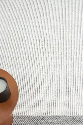 Beyaz Gri Yumuşak Dokuma Halı Bordürlü Salon Mutfak Koridor Yolluk Dokuma Makine Halısı OO20-Beyaz 843 - 4