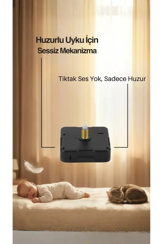 Beyaz Gümüş Aynalı Pleksi Piyano Model Sayılı Ev Yılbaşı Hediyelik Duvar Saati - Beyaz - Gri - 3