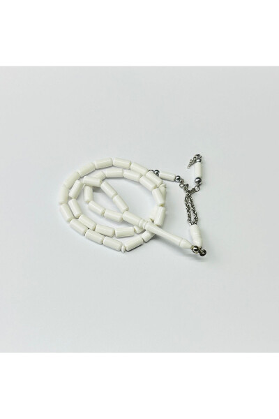 Beyaz Kesme Kesim Toz Kehribar Tesbih - HAN TICARETHANE (1)