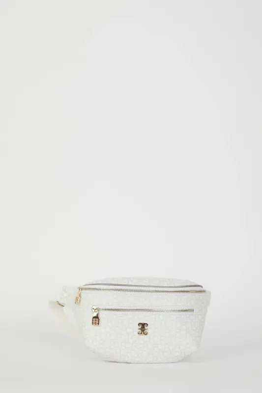 Beyaz Küçük Alfabe Kadın Bel Çantası 05PO22Y1542-Kucuk Alfabe Beyaz - 2