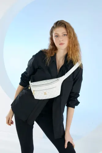 Weiße Monogramm-Damen-Gürteltasche 05PO22Y1542 - Weißes Monogramm 