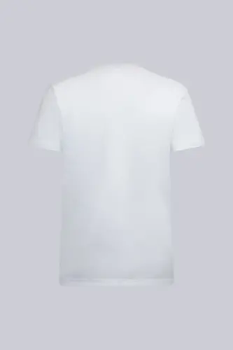 Beyaz Regular Fit Bisiklet Yaka Pamuklu Basic Tişört - Beyaz - Hatemoğlu (1)