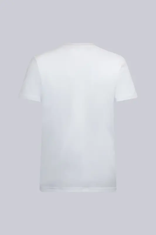 Beyaz Regular Fit Bisiklet Yaka Pamuklu Basic Tişört - Beyaz - 2