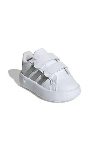 Beyaz Unisex Bebek Yürüyüş Ayakkabısı ID5274 - Cloud White / Matte Silver / C - 4