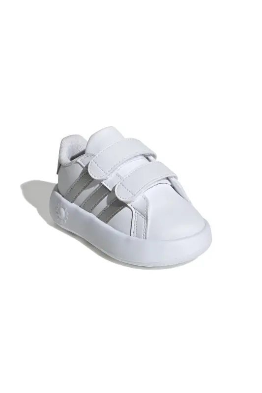Beyaz Unisex Bebek Yürüyüş Ayakkabısı ID5274 - Cloud White / Matte Silver / C - 4