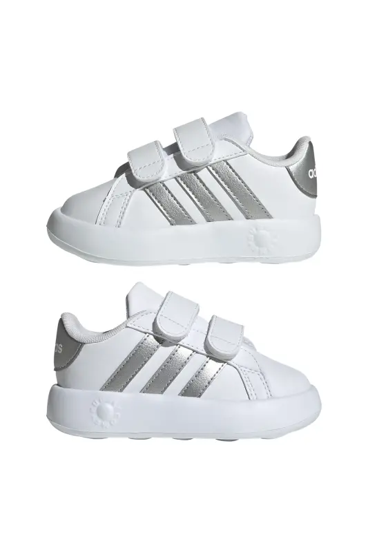 Beyaz Unisex Bebek Yürüyüş Ayakkabısı ID5274 - Cloud White / Matte Silver / C - 6