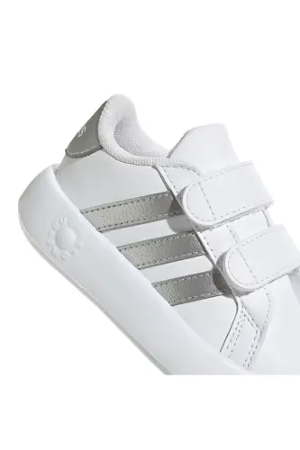 Beyaz Unisex Bebek Yürüyüş Ayakkabısı ID5274 - Cloud White / Matte Silver / C - 8