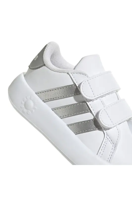 Beyaz Unisex Bebek Yürüyüş Ayakkabısı ID5274 - Cloud White / Matte Silver / C - 8
