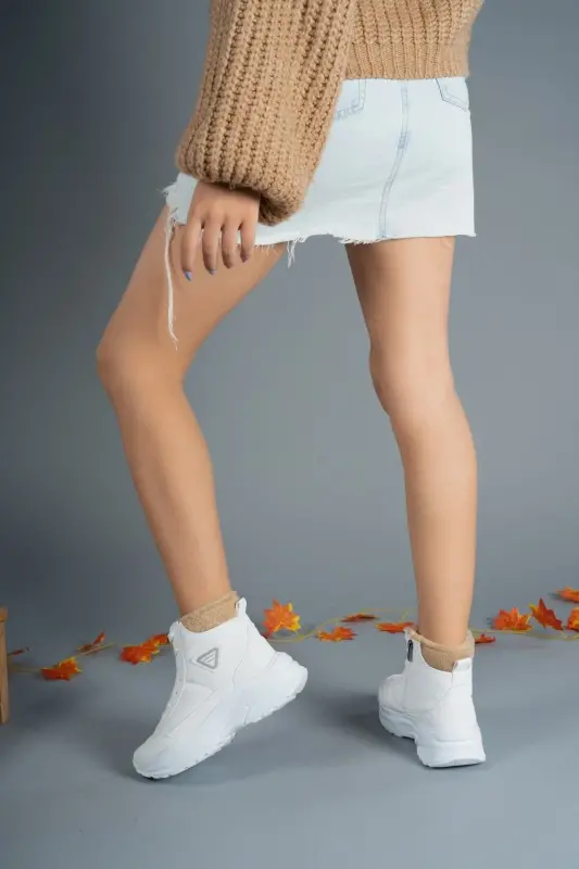 Beyaz Unisex Bot 0012123 - Beyaz - 7