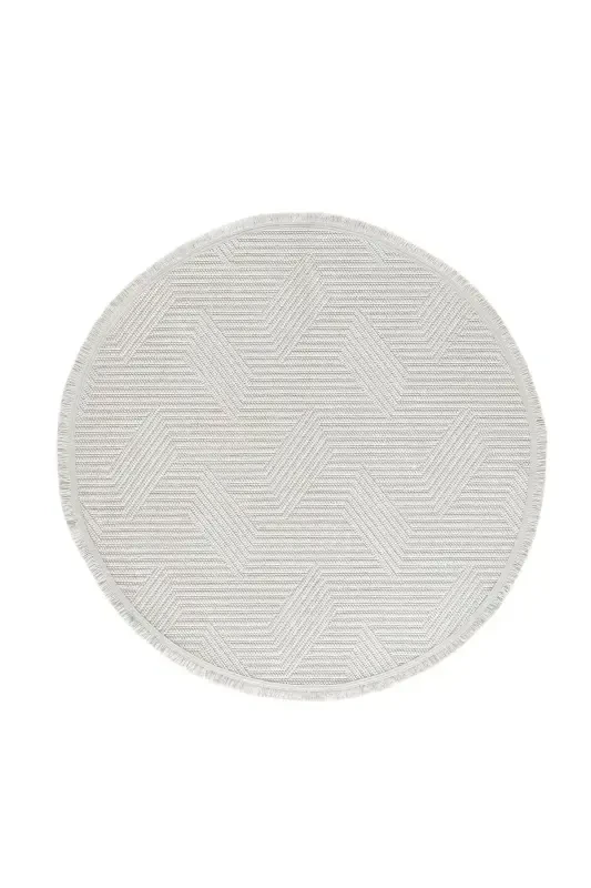 Beyaz Yumuşak Dokulu Daire Halı Kilim Salon Mutfak Koridor Yolluk Dokuma Makine Halısı 001 DAİRE-Beyaz 3 - 2