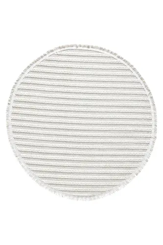 Beyaz Yumuşak Dokulu Daire Halı Kilim Salon Mutfak Koridor Yolluk Dokuma Makine Halısı 004 DAİRE - Beyaz 2 - 5