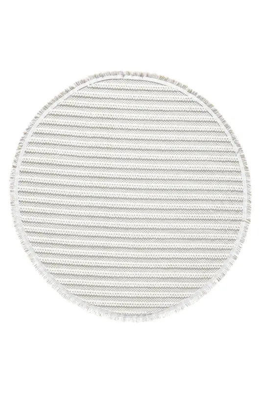 Beyaz Yumuşak Dokulu Daire Halı Kilim Salon Mutfak Koridor Yolluk Dokuma Makine Halısı 004 DAİRE - Beyaz 2 - 5