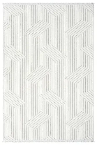 Beyaz Yumuşak Dokulu Halı Kilim Salon Mutfak Koridor Yolluk Dokuma Makine Halısı 001-Beyaz 1 - 8