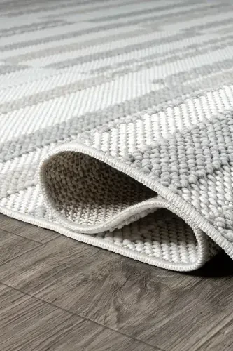 Beyaz Yumuşak Dokulu Halı Kilim Salon Mutfak Koridor Yolluk Dokuma Makine Halısı 003-Krem 2 - 4