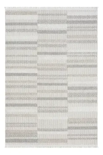 Beyaz Yumuşak Dokulu Halı Kilim Salon Mutfak Koridor Yolluk Dokuma Makine Halısı 003-Krem 2 - 6