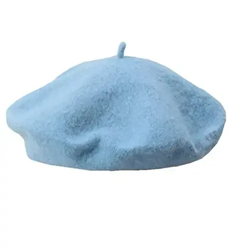 BEYLRZID French Beret-Classic Wool Beret Solid Color Womens Beret Cap Hat - 2