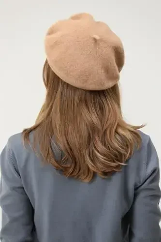 BEYLRZID French Beret-Classic Wool Beret Solid Color Womens Beret Cap Hat - 4
