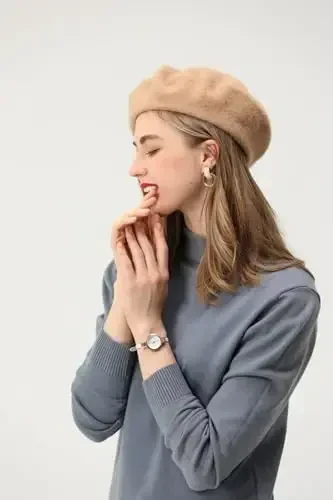 BEYLRZID French Beret-Classic Wool Beret Solid Color Womens Beret Cap Hat - 7