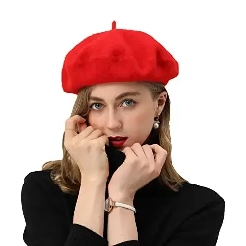 BEYLRZID French Beret-Classic Wool Beret Solid Color Womens Beret Cap Hat - MODAZONE (1)