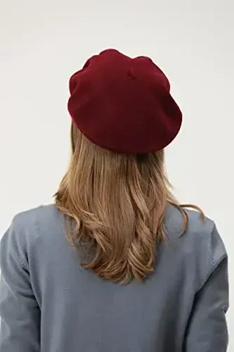 BEYLRZID French Beret-Classic Wool Beret Solid Color Womens Beret Cap Hat - 6