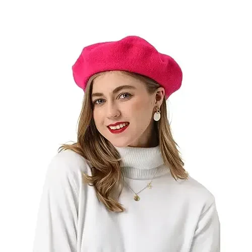 BEYLRZID French Beret-Classic Wool Beret Solid Color Womens Beret Cap Hat - 6