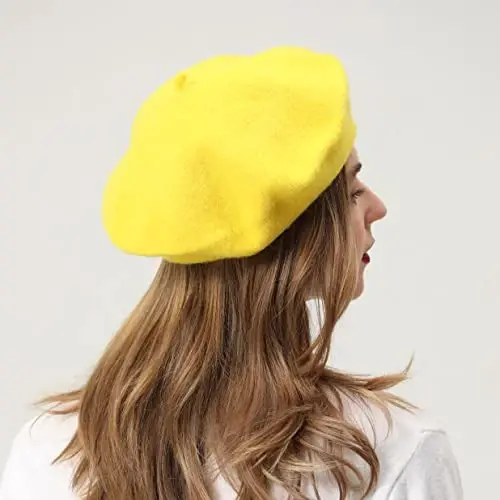 BEYLRZID French Beret-Classic Wool Beret Solid Color Womens Beret Cap Hat - 6
