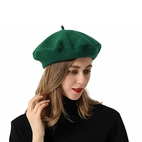 BEYLRZID French Beret-Classic Wool Beret Solid Color Womens Beret Cap Hat - 5