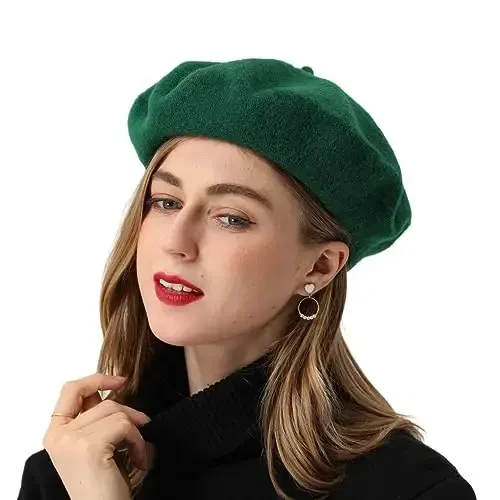 BEYLRZID French Beret-Classic Wool Beret Solid Color Womens Beret Cap Hat - 6