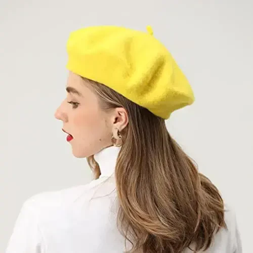 BEYLRZID French Beret-Classic Wool Beret Solid Color Womens Beret Cap Hat - 5