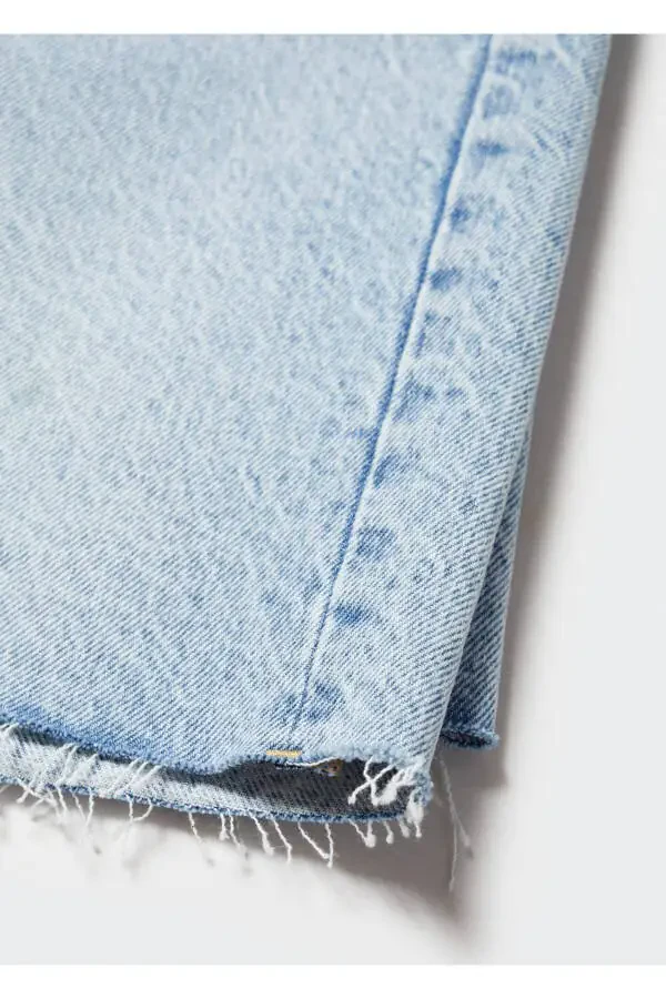 Bezaksiz yirtilgan denim bermudashorti - 7