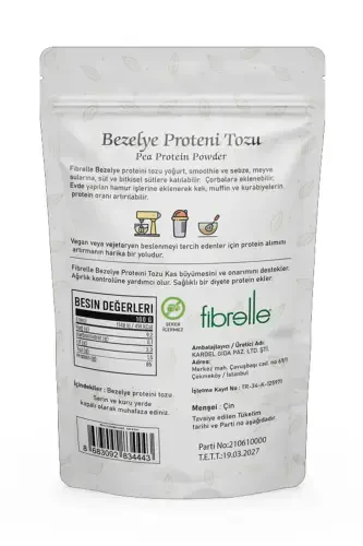 Saf Bezelye Proteini Tozu 100gr - FIBRELLE (1)