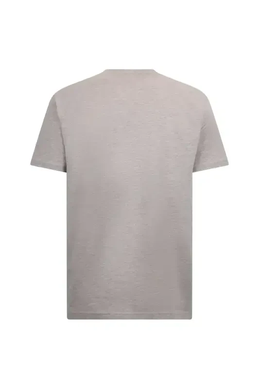 Бежевая футболка Regular Fit с круглым вырезом из хлопка, базовая - Bej01 - 2