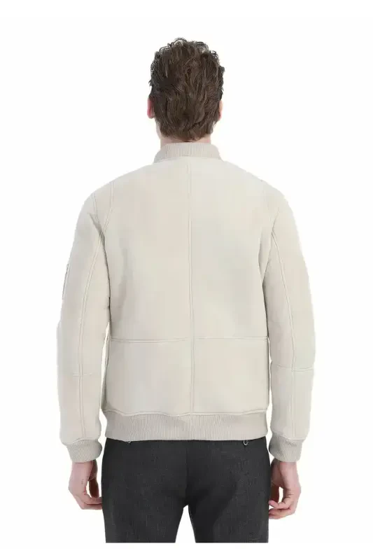 Бежевая кожаная куртка - 6