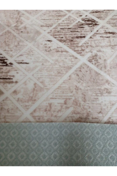 Бежевая мягкая текстура Моющиеся нескользящие четырехсезонные гостиные, ванные комнаты, балконы, молодежные комнаты, порезанные дорожки - ASLAN HOME (1)